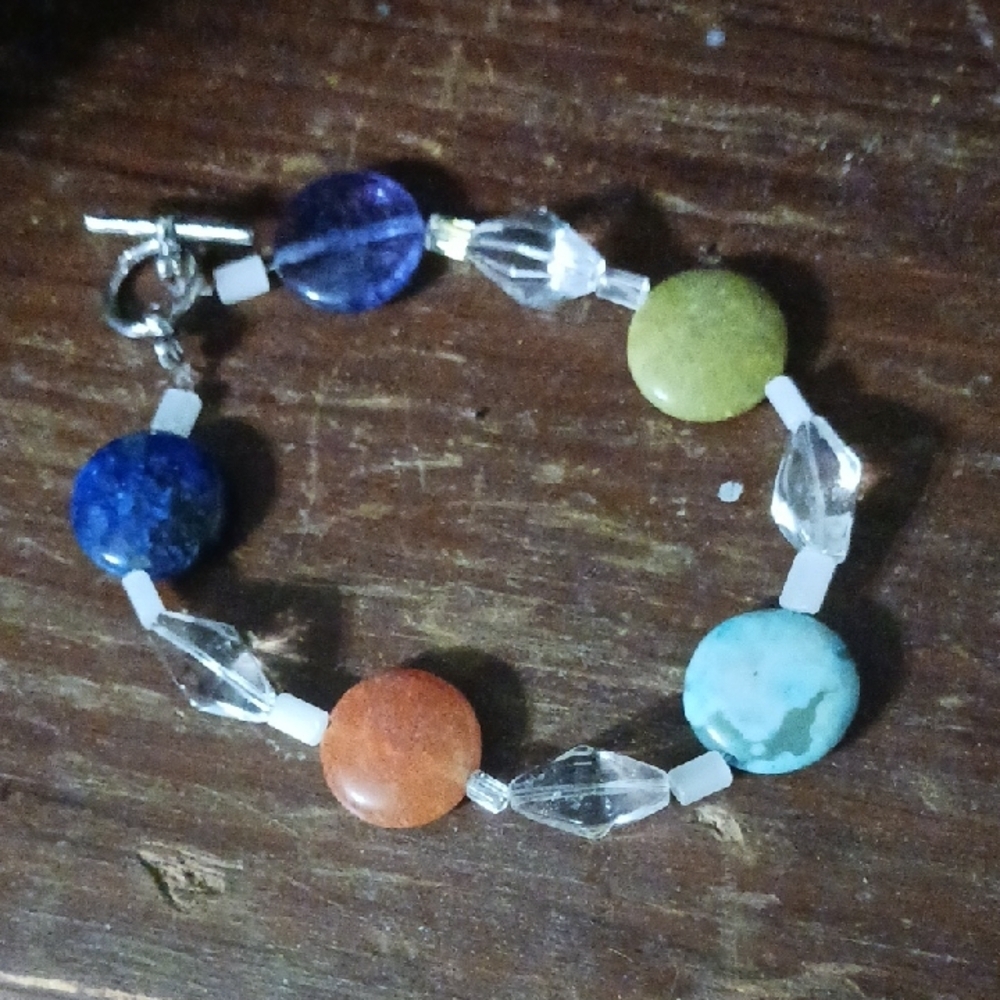 Handmade Multicolor Gemstone Bracelet